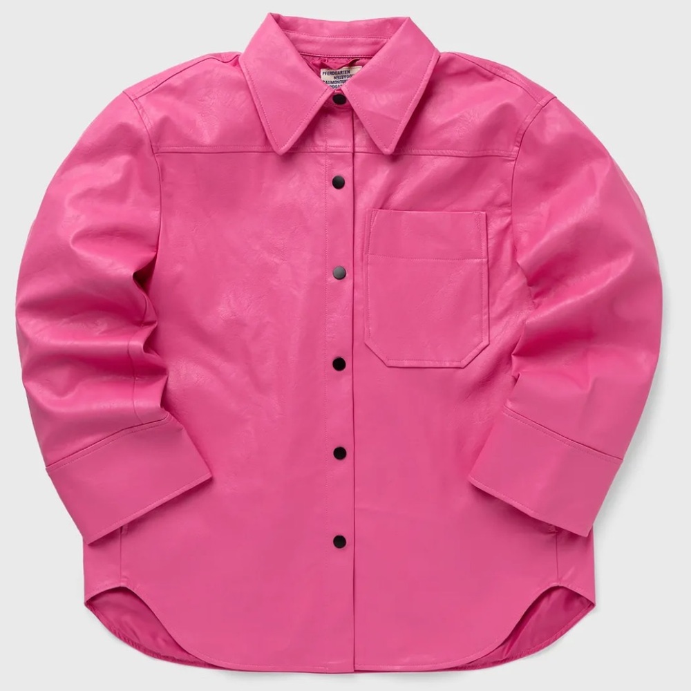 Baum Und Pferdgarten Pink Faux Leather Shirt 💕💐 - Picture 3 of 13